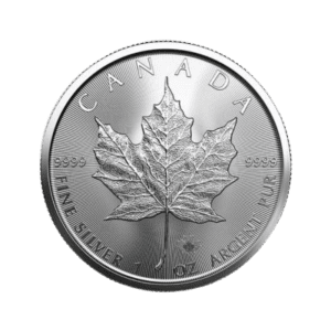 1 troy ounce zilveren Maple Leaf munt 2024 voorkant