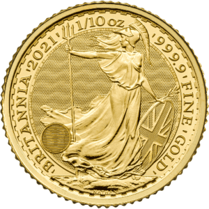 1/10 troy ounce gouden Britannia munt 2021