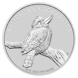 zilveren kilomunt Kookaburra 2010