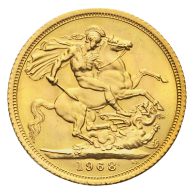 Gouden 1/2 Sovereign munt