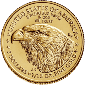 Voorkant gouden American Eagle munt