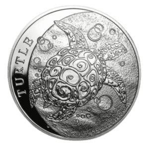 1 troy ounce zilveren schildpad Niue munt 2021