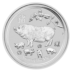 Zilveren Year of the Pig kilomunt