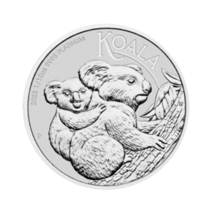 1:10 troy ounce platina Koala munt 2023 voorkant