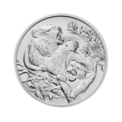 Cougar VS Bear 1 troy ounce zilveren munt 2022