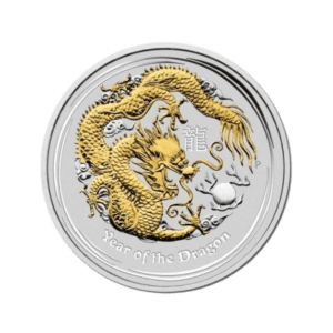Year of the Dragon 1 troy ounce zilveren munt 2012 voorkant