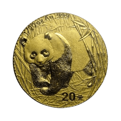 1/20 Troy ounce gouden Panda munt 2001