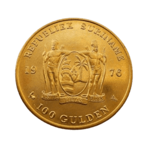 Gouden 100 gulden Suriname munt