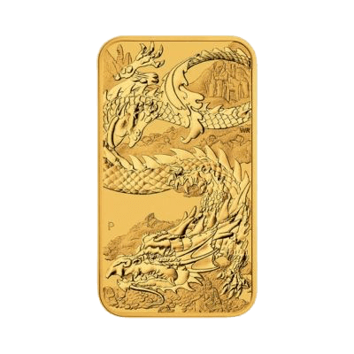 1 troy ounce gouden Rectangular Dragon muntbaar 2023